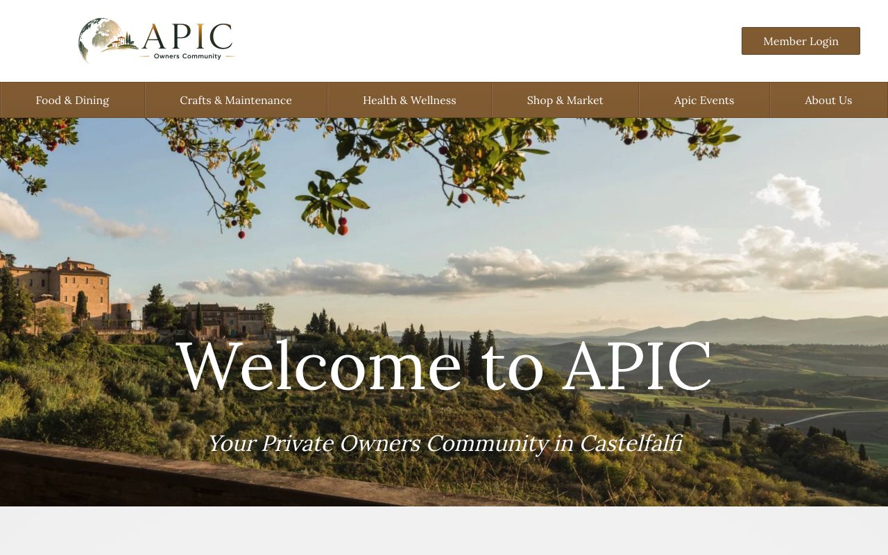 Screenshot der Website APIC Community