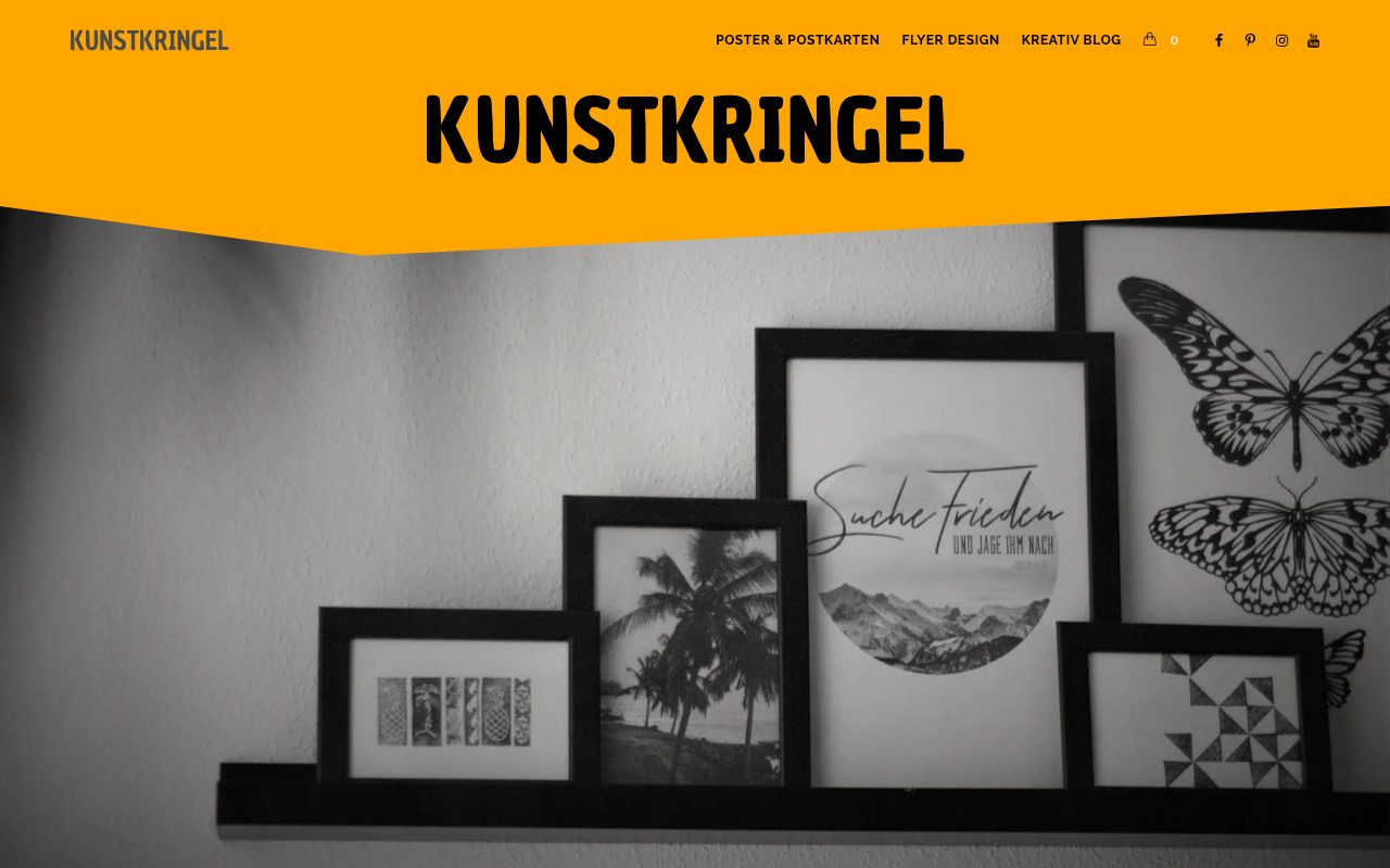 Screenshot der Website Kunstkringel